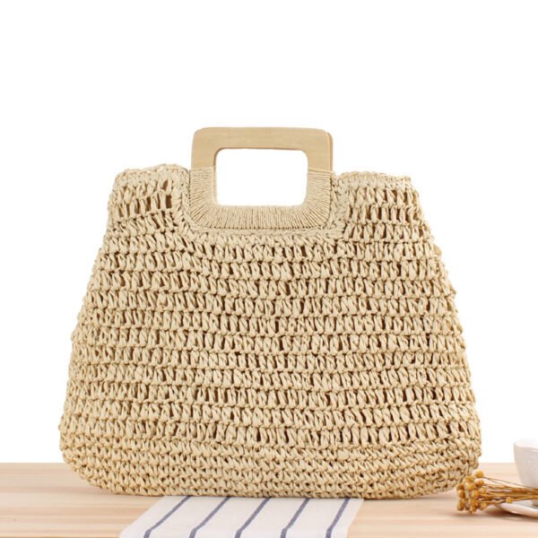 Large-capacity Portable Hollow Retro Straw Woven Bag - Image 4
