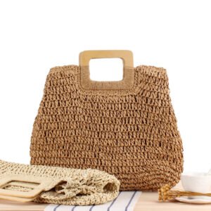 Large-capacity Portable Hollow Retro Straw Woven Bag