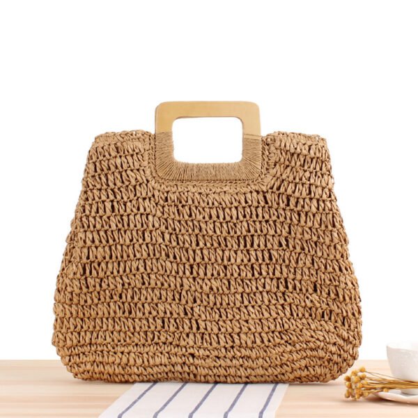 Large-capacity Portable Hollow Retro Straw Woven Bag - Image 2