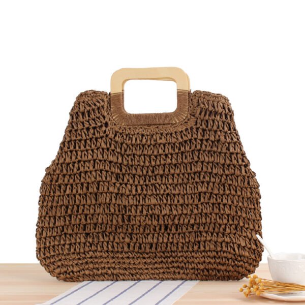 Large-capacity Portable Hollow Retro Straw Woven Bag - Image 3