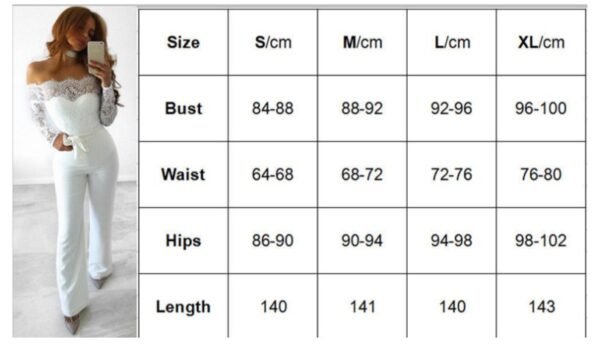 Lace stitching collar collar butterfly jumpsuit big trousers - Image 5
