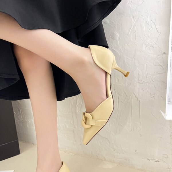 Women's French Pointed Toe Temperament High Heels - Image 5