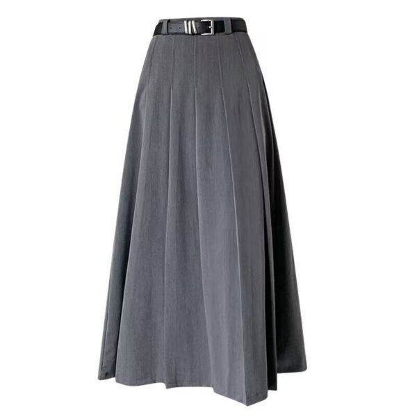 Gray Mid-length Suit Skirt For Women - Image 5