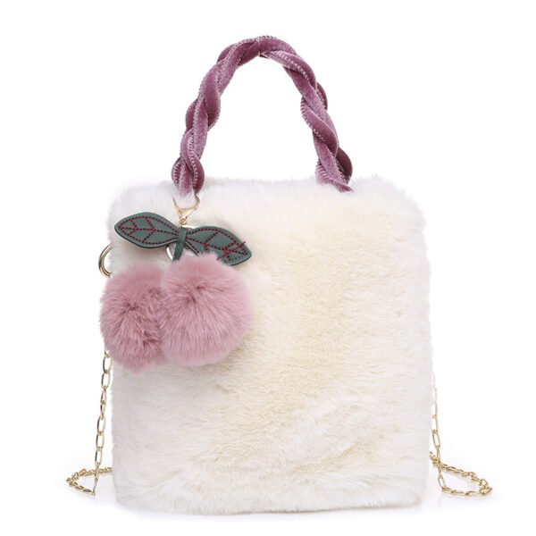 Large Capacity Plush Bag High Quality Soft Plush Travel Bucket Bag New Luxury Plush Tote Bag For Winter - Image 9
