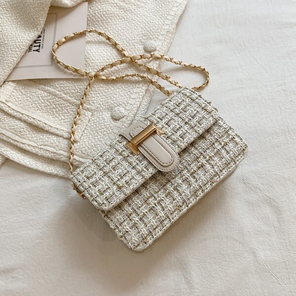 Fashion Textured New Small Bag Woven Lattice - Image 3
