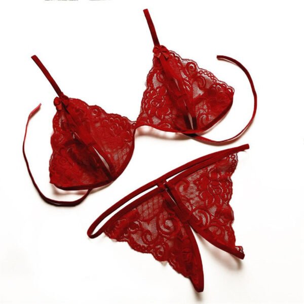Women’s Three-Point Lingerie Set – Sexy Lace - Image 2