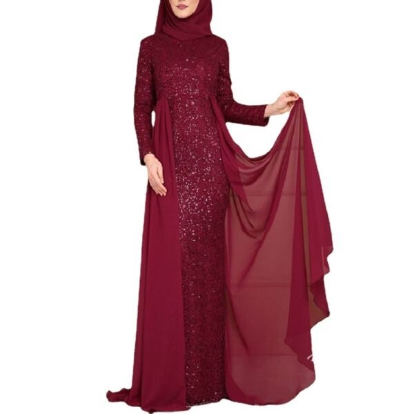 Women’s Sequin Slim-fit Long Sleeve Dress – Elegant Party - Image 2