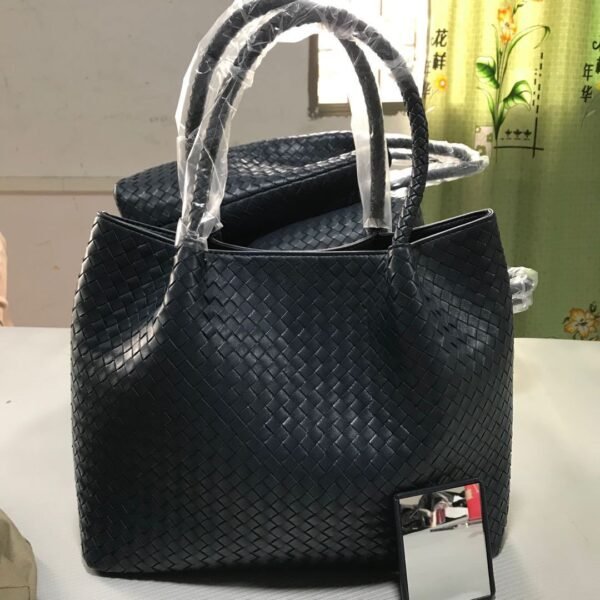 Hand-woven Cowhide Leather Handbag for Women - Image 4