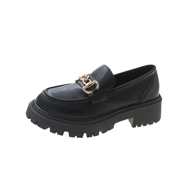 Women’s Matte Leather British Style Shoes – Thick Bottom - Image 7
