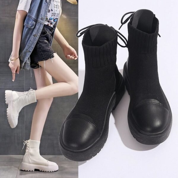 Fashion Martin Boots Women Mid Tube - Image 3