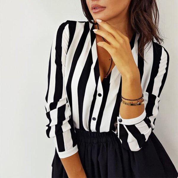Women’s Autumn Office Blouse – Casual & Sexy Long Sleeve Top - Image 2