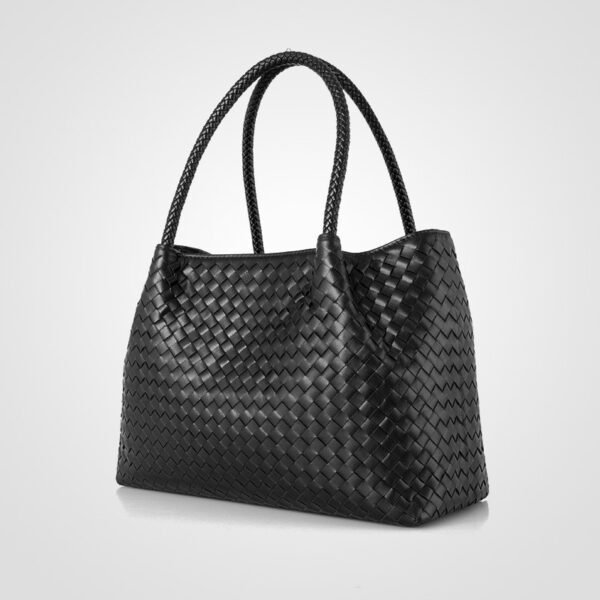 Hand-woven Cowhide Leather Handbag for Women - Image 6