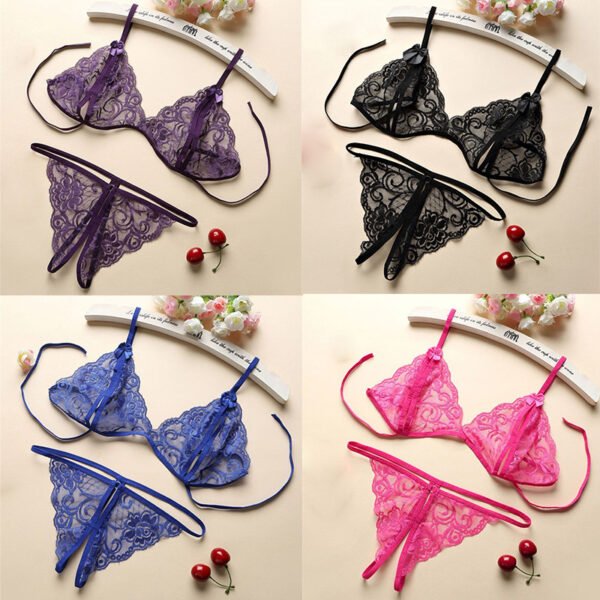 Women’s Three-Point Lingerie Set – Sexy Lace - Image 6