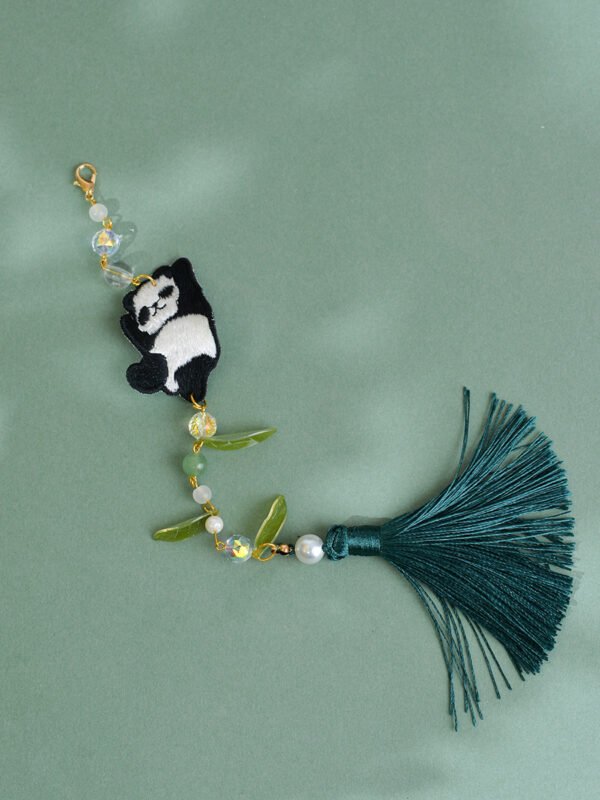 Panda Embroidered Han Chinese Clothing Crossbody Bag - Image 5