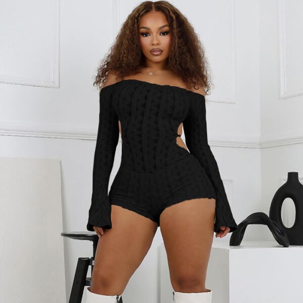 Women’s Strapless Long Sleeve High Waist Jumpsuit – Sexy Slim Fit - Image 9