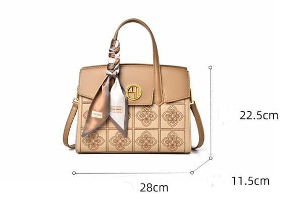 Embroidered Silk Scarf Crossbody Bag – Elegant New Women’s - Image 9