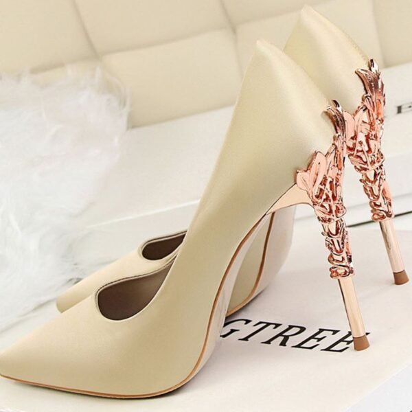 Elegant Autumn Satin High Heels for Women – Classic Pointed Toe Party Shoes - Image 10