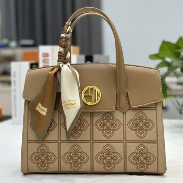 Embroidered Silk Scarf Crossbody Bag