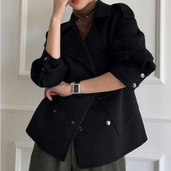 Korean Style Double-Faced Cashmere Coat – Elegant Woolen Women’s Winter Coat - Image 7