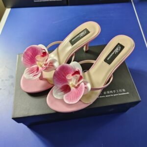 Flower High Heel Slippers