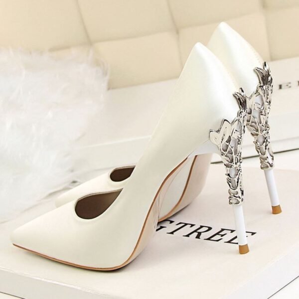 Elegant Bridesmaid Stiletto Wedding Shoes – Pointed Toe High Heels - Image 9