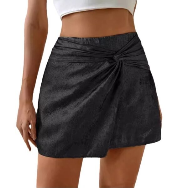 High Waist Twisted Mini Skirt for Women – Trendy Bodycon Hip Skirt - Image 3