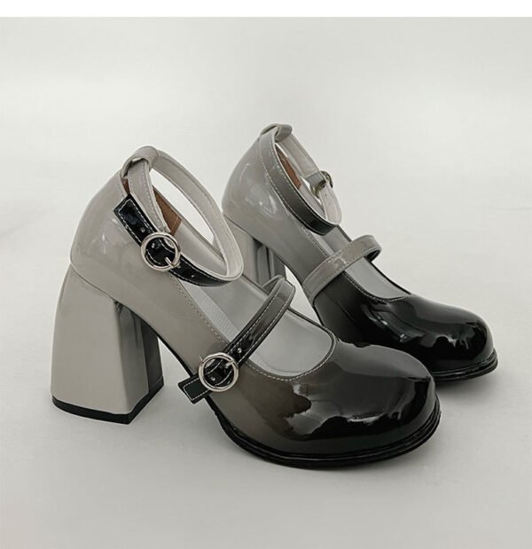 Women’s Retro Chunky Heel Pumps – Easy Matching Small Block High Heels - Image 2
