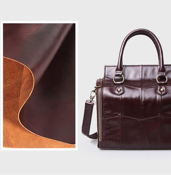 Women’s Large Capacity Genuine Leather Multifunctional Portable Shoulder Bag - Image 3