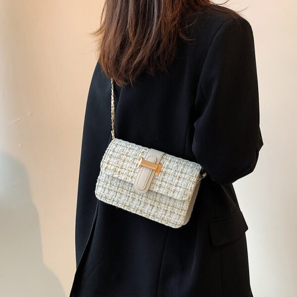 Fashion Textured New Small Bag Woven Lattice - Image 4