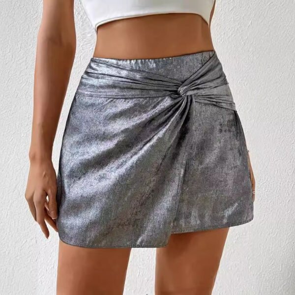 High Waist Twisted Mini Skirt for Women – Trendy Bodycon Hip Skirt - Image 8