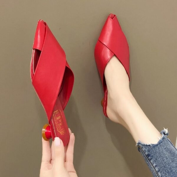 Baotou Half Slippers – Women’s Personalized Low-Heel Slip-on Sandals - Image 2