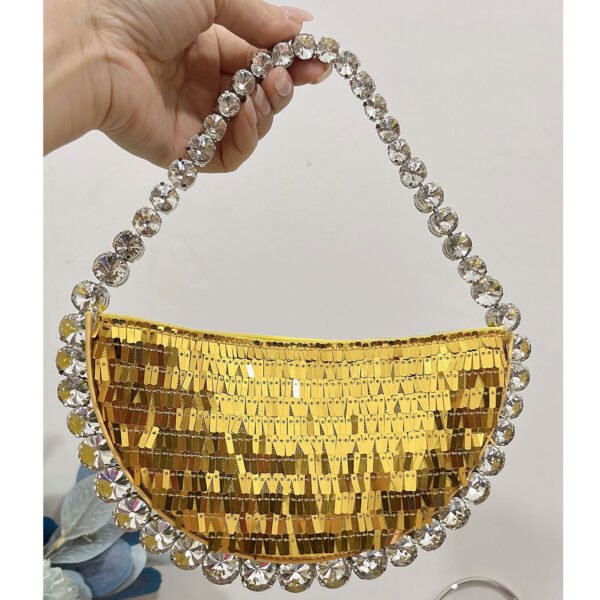 Women’s Rhinestone Shoulder Tote  – Stylish Sparkly Handbag for Party - Image 5