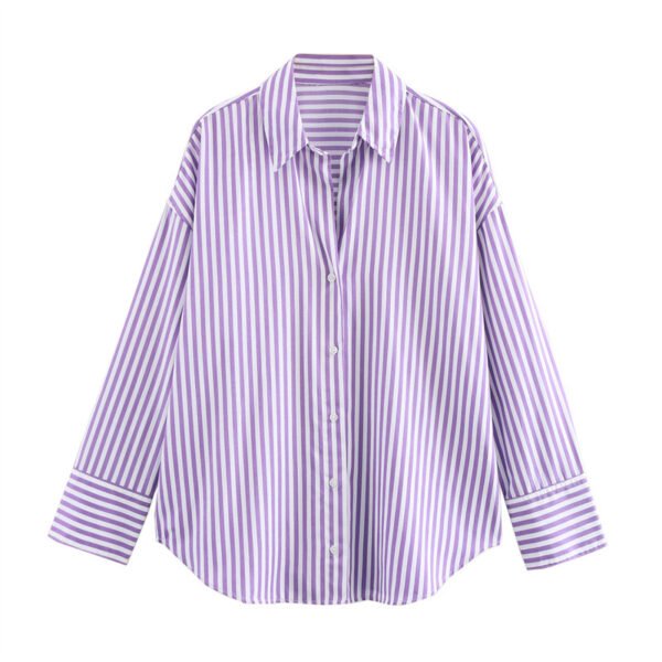 Printed Silk Satin Drape Shirt