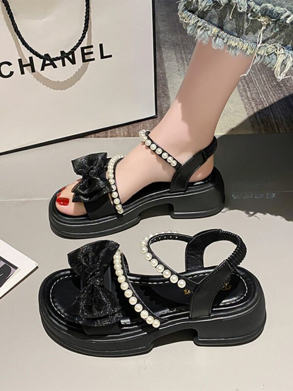 Women’s Mid Heel Bowknot Shoes – Elegant Casual Party Sandals - Image 5