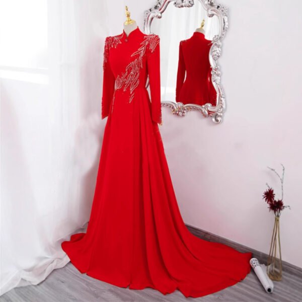 Elegant Long Sleeve Formal Evening Party Dress – Women’s Luxury Gown - Image 4
