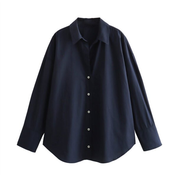 Autumn Women’s Printed Silk Satin Drape Shirt - Image 5