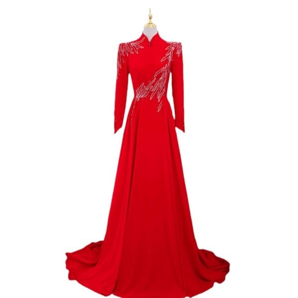 Elegant Long Sleeve Formal Evening Party Dress – Women’s Luxury Gown - Image 2