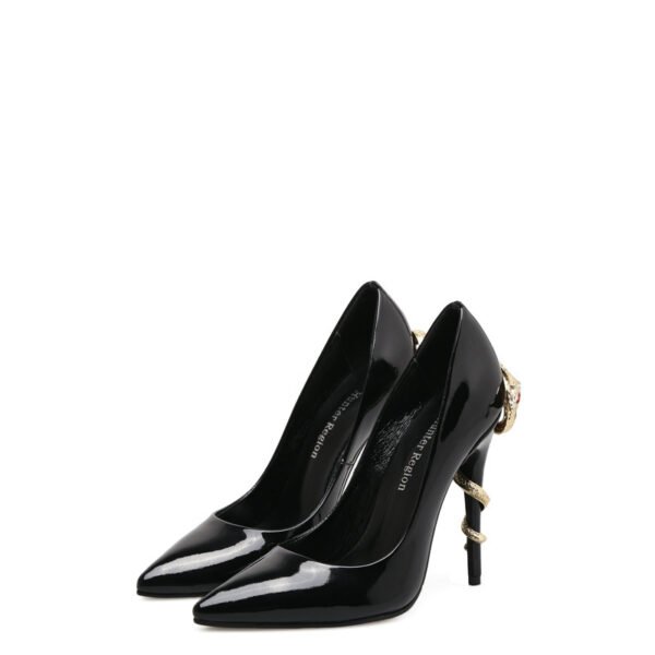Low-Cut Patent Leather High Heels