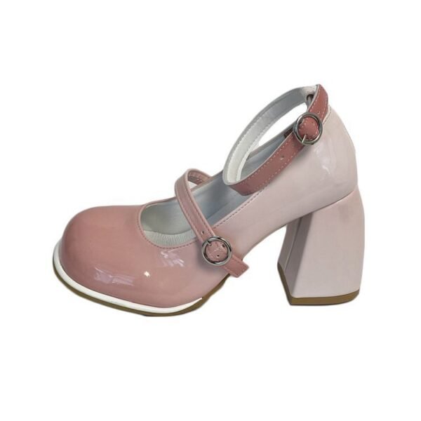 Women’s Retro Chunky Heel Pumps – Easy Matching Small Block High Heels - Image 9