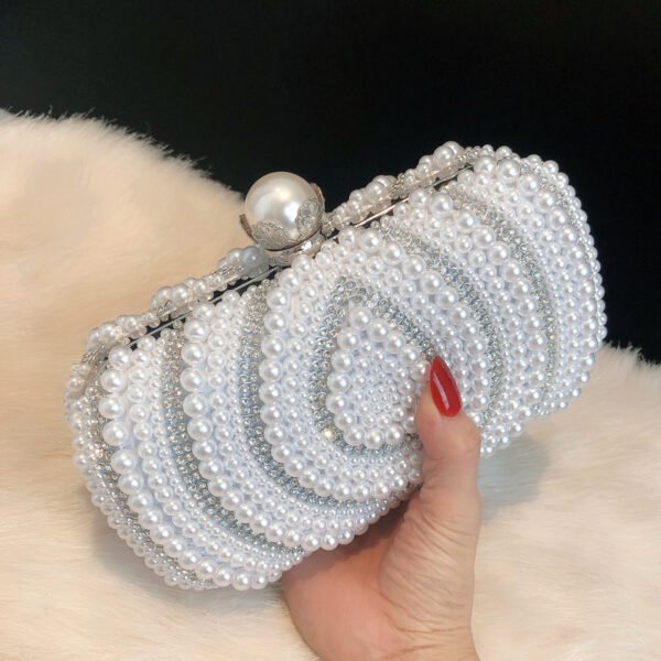 Women’s Rhinestone Pearl Handbag – Retro Fashion Evening Clutch - Image 7