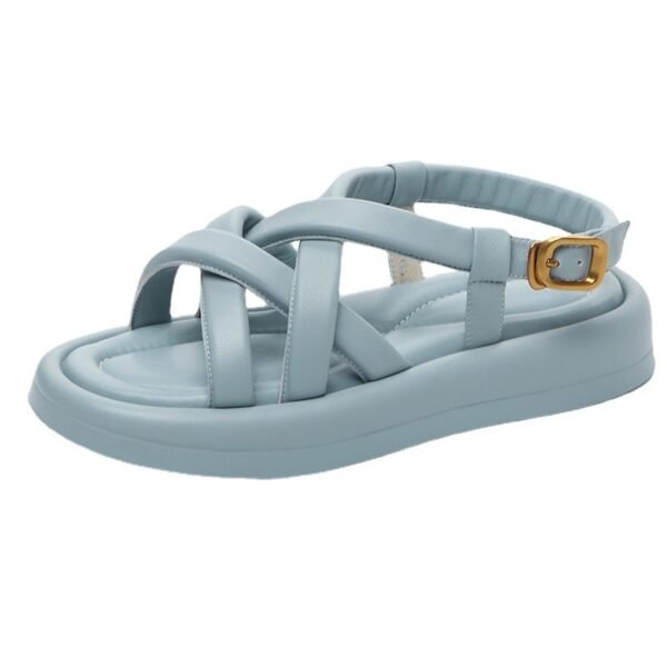 Casual Thick-soled Sandals Women's Summer Open-toe Thin Straps - Image 4