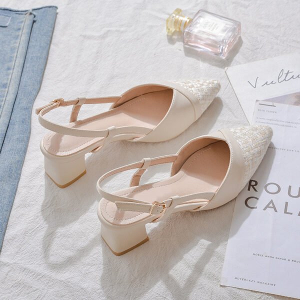 New Sandals Closed Toe Back Empty Chunky Heel High Heel Women - Image 6