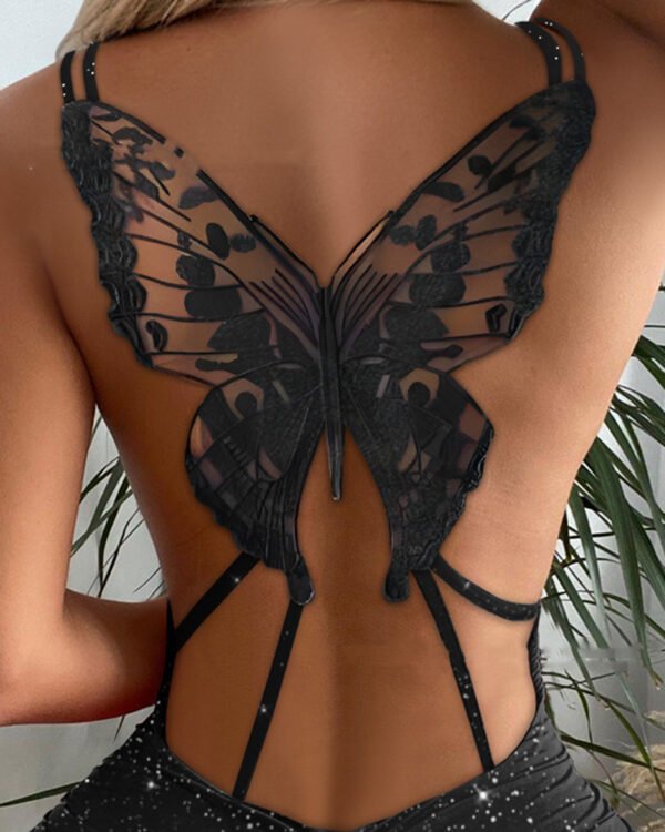 Women’s Hollow Out Butterfly Dress – Fashionable Party & Evening Wear - Image 6