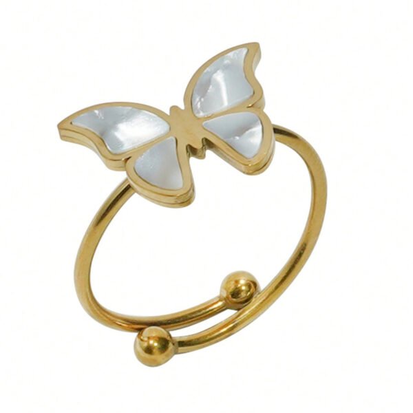Lxalry 18K Gold Plated Butterfly Jewelry Set – 4PCS Necklace, Earrings, Bracelet & Ring - Image 3