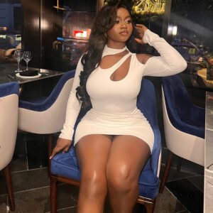Hollow Out Shoulder-baring Dress