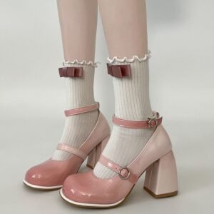 Retro Chunky Heel Pumps