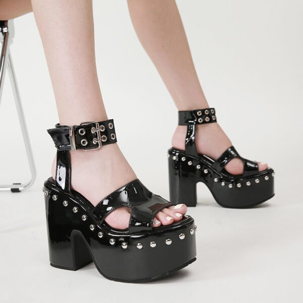 Block Heel Platform Sandals