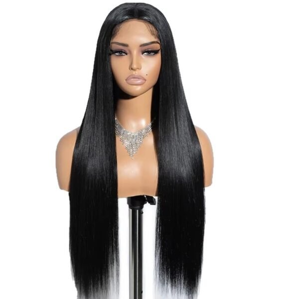 Glueless Human Hair Straight Wig – Natural Look Heat-Resistant Wig for Women - Image 4