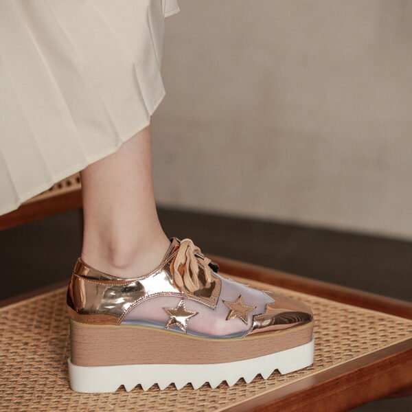 Women’s Mesh Platform Shoes – Breathable Hollow Wedge Heels - Image 5