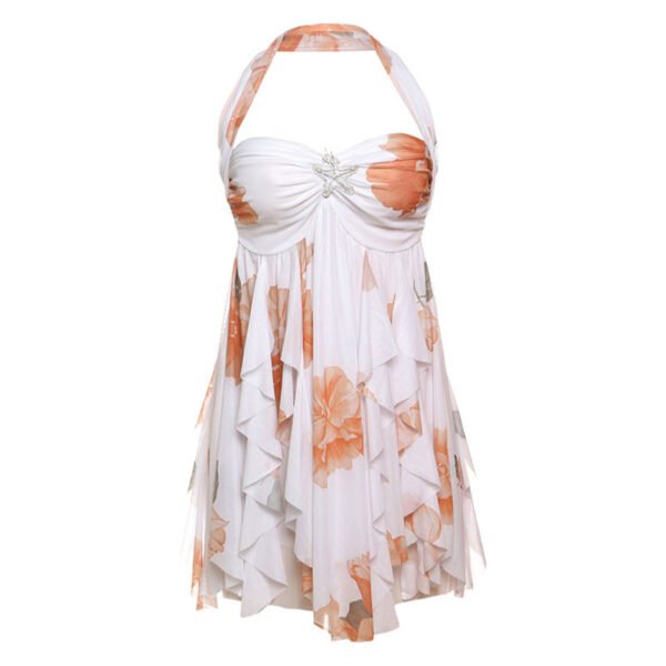Sexy Halter Backless Short Dress – Irregular Hem Mini Party Dress - Image 5